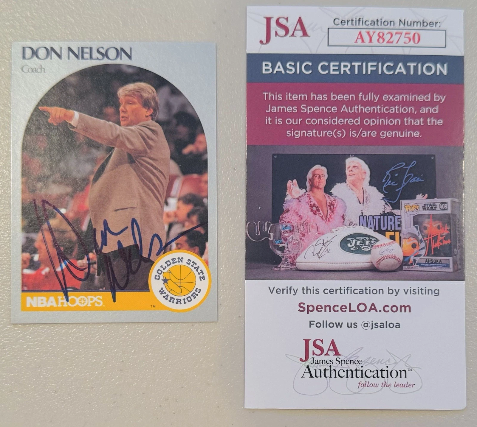 Don Nelson Signed Autographed 1990-91 Hoops Card #313 JSA Cert