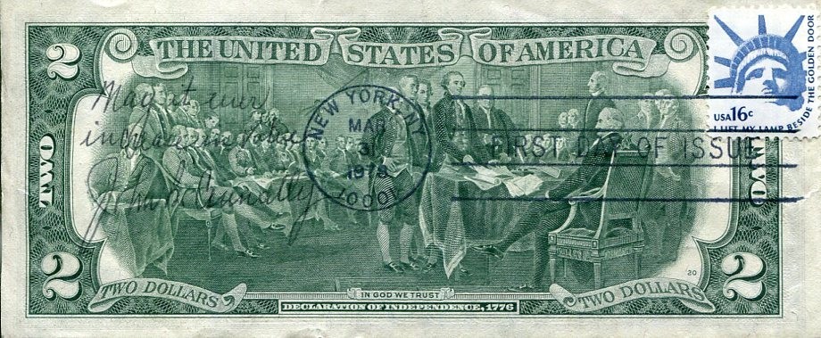 John Connally Governor Texas JFK Secretary Treasury Signed Autograph $2 Bill