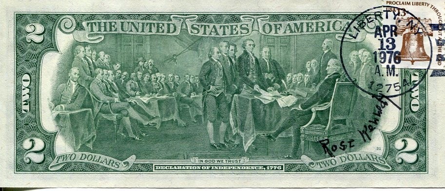 Rose Kennedy Mother Of John F Kennedy Rare Signed Autograph $2 Bill