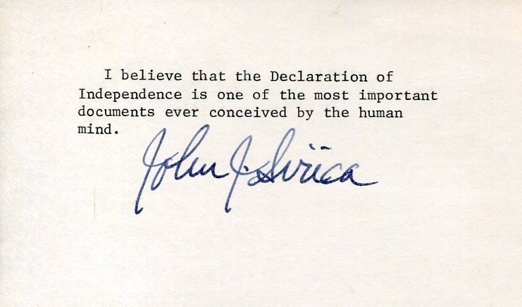 John Sirica DC US District Judge Watergate Scandal Signed Autograph Quote