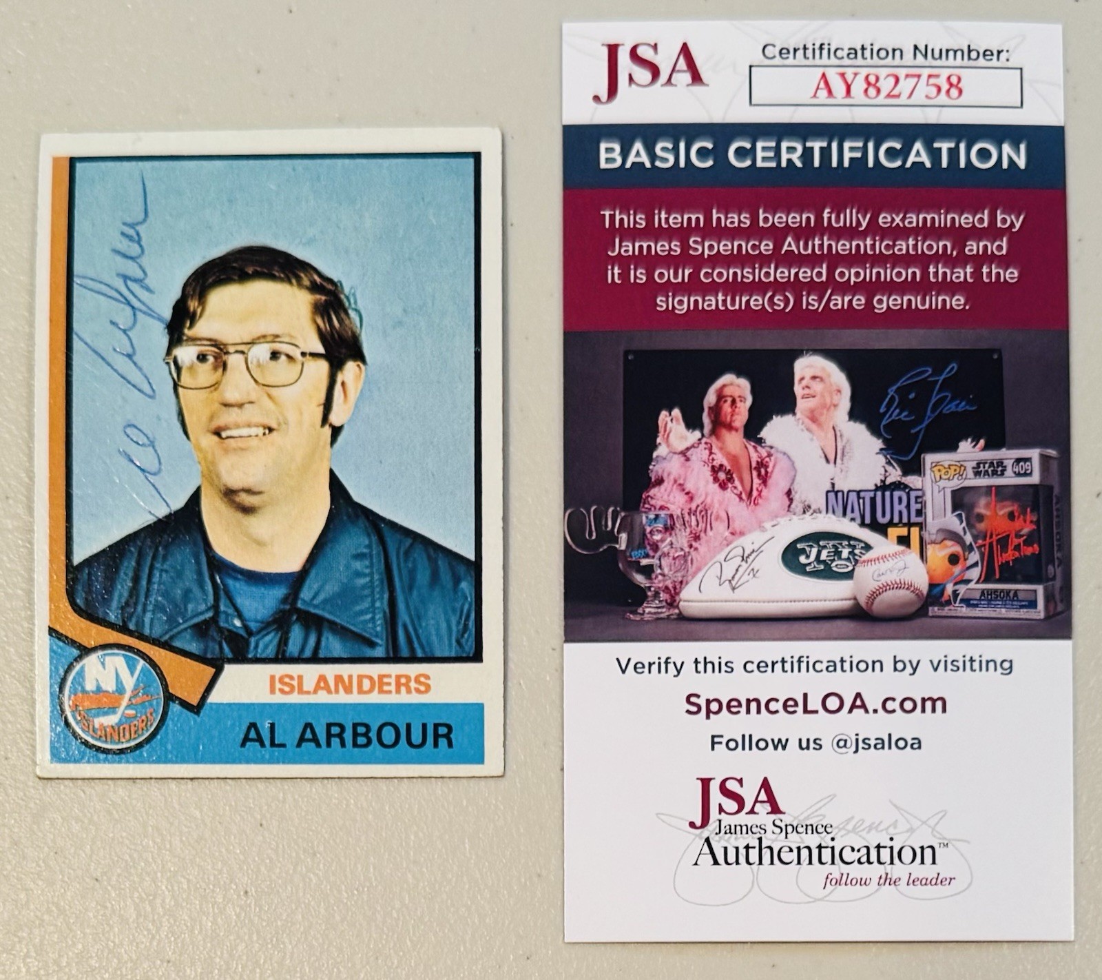 Al Arbour Signed Autographed 1974-75 Topps Card #91 JSA Cert NHL HOF