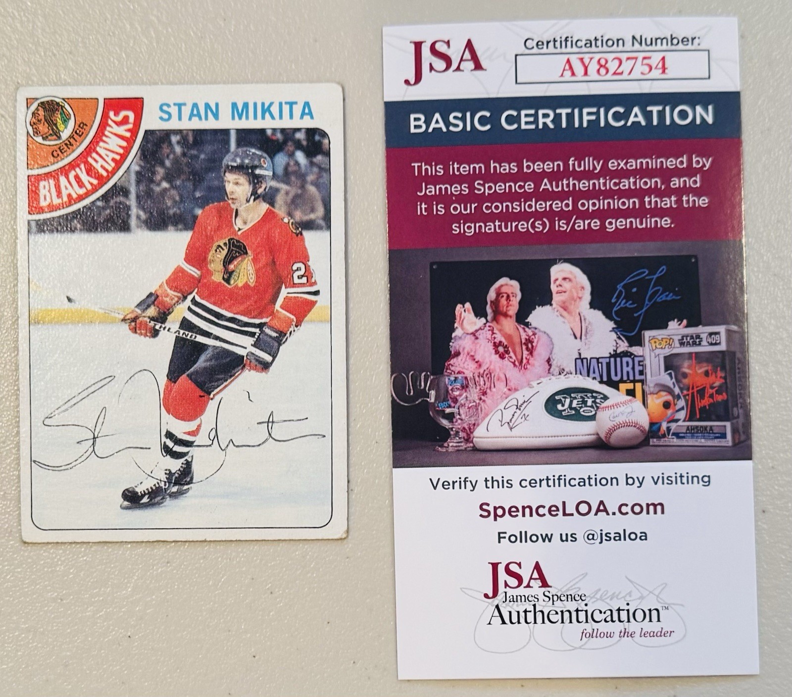 Stan Mikita Signed Autographed 1978-79 Topps Card #75 JSA Cert NHL HOF