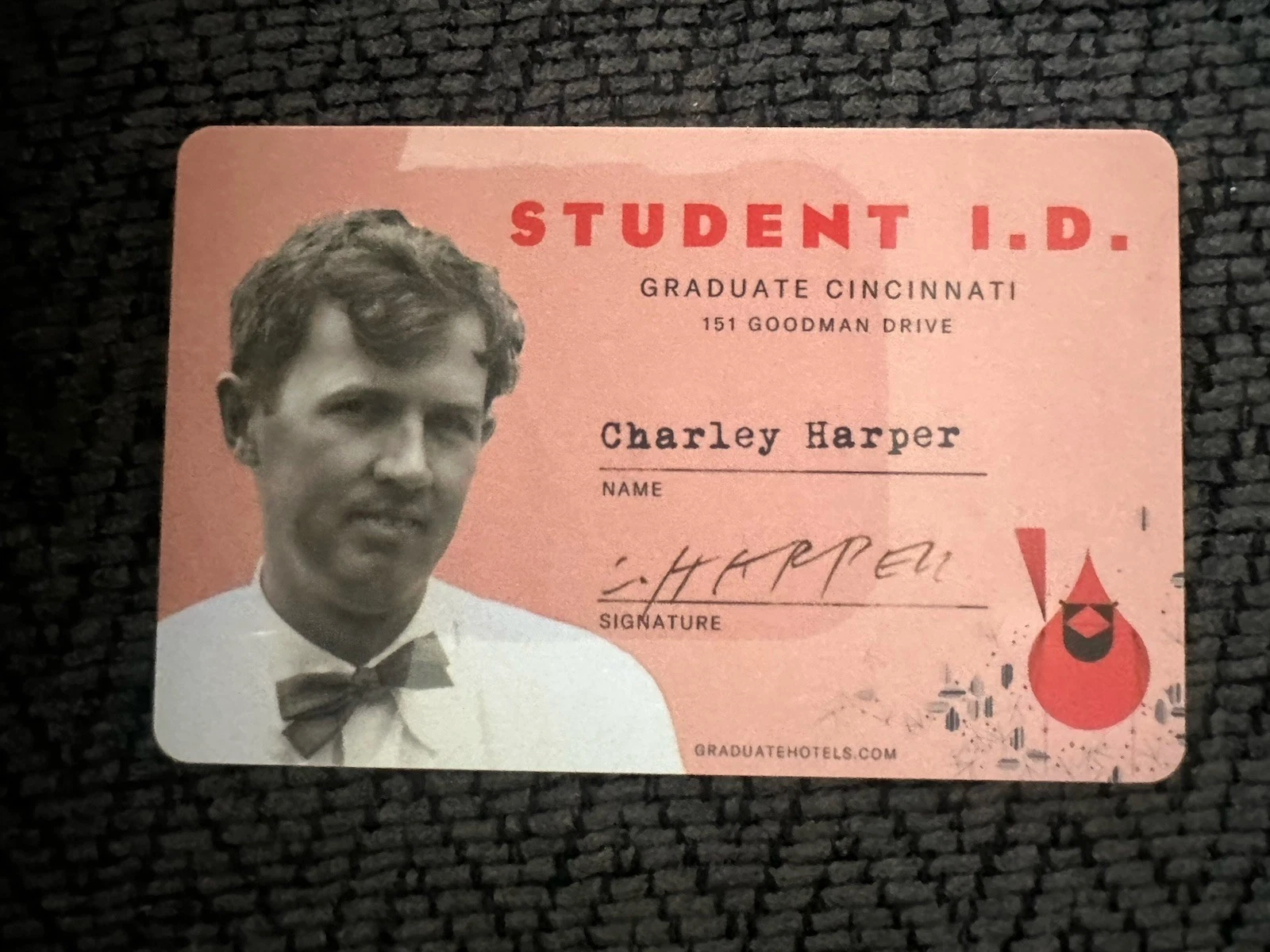 The Graduate Hotel Card Charley Harper Student ID Art Institute