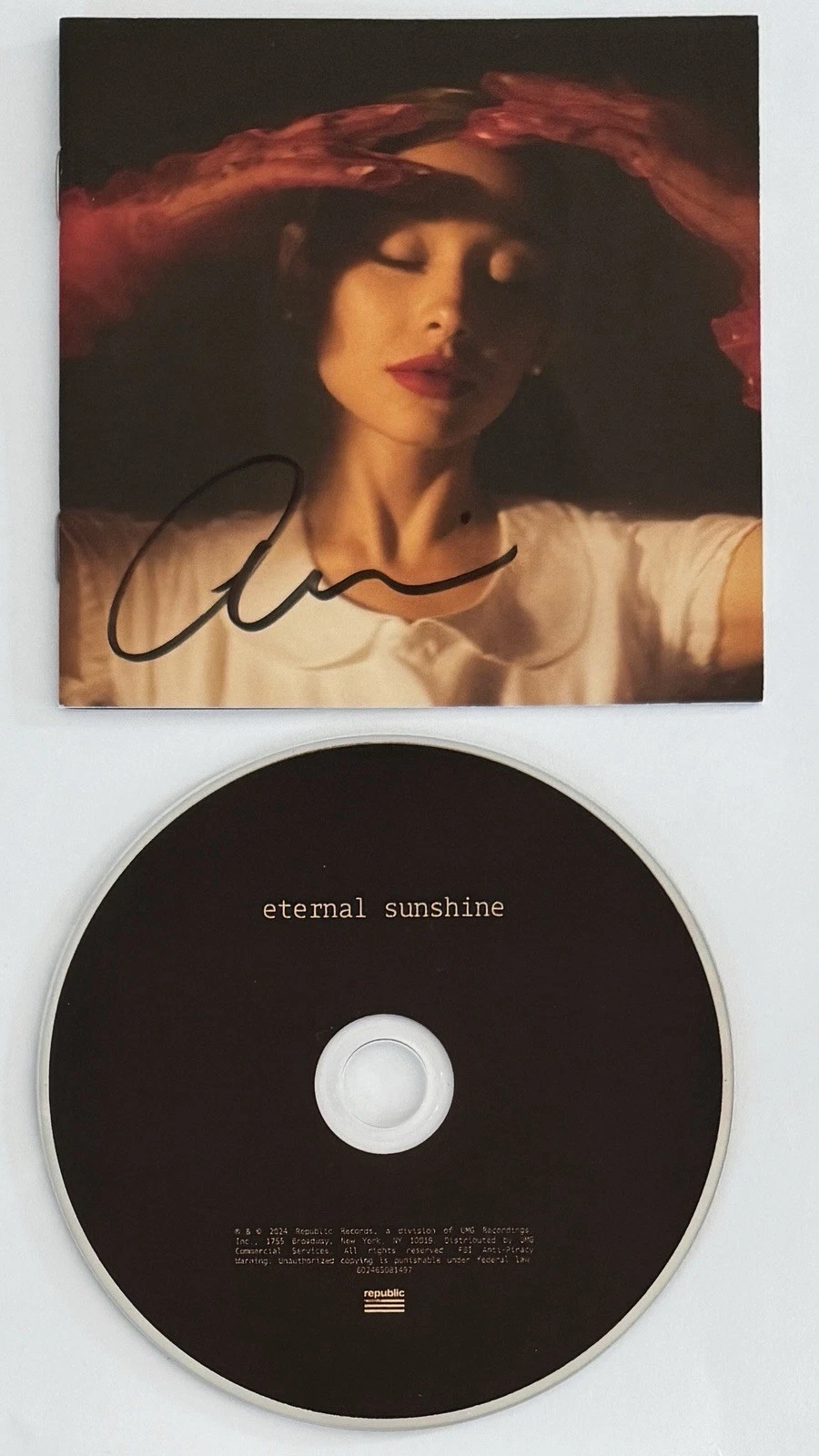 Ariana Grande SIGNED Eternal Sunshine CD Book AUTOGRAPH PSA DNA COA Wicked