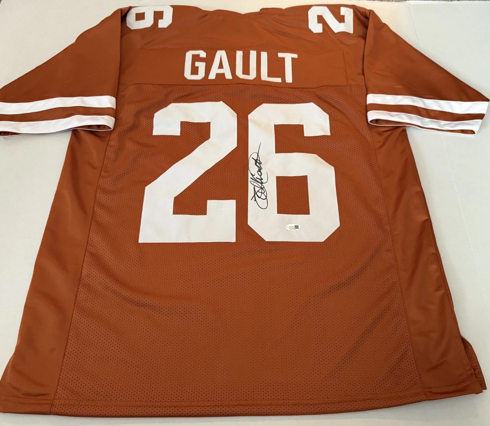 WILLIE GAULT TENNESSEE VOLUNTEERS SIGNED CUSTOM JERSEY AUTOGRAPHED JSA WITNESSED COLLECTIBLE MEMORABILIA