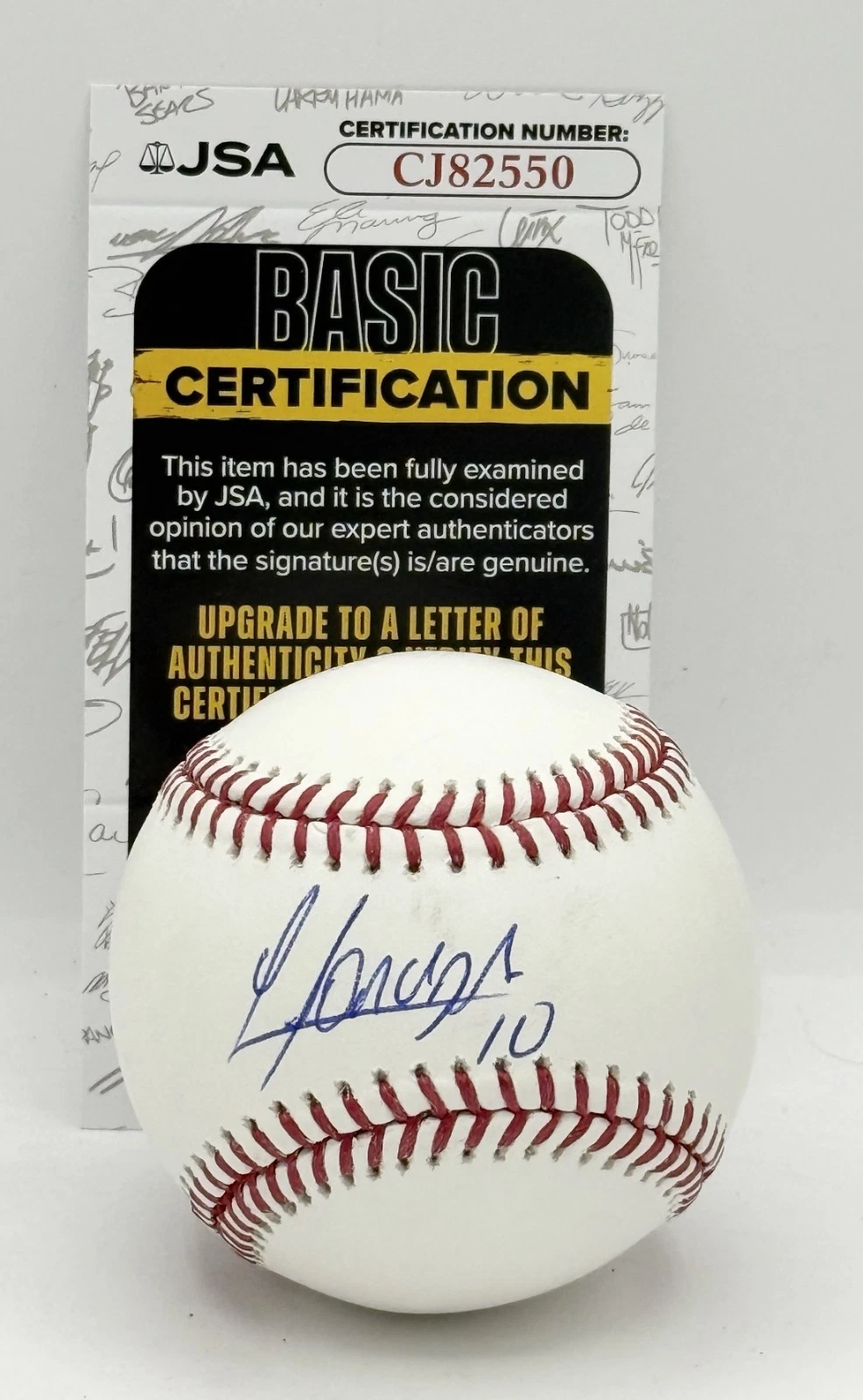 Yoan Moncada signed Official MLB Baseball Ball autographed JSA