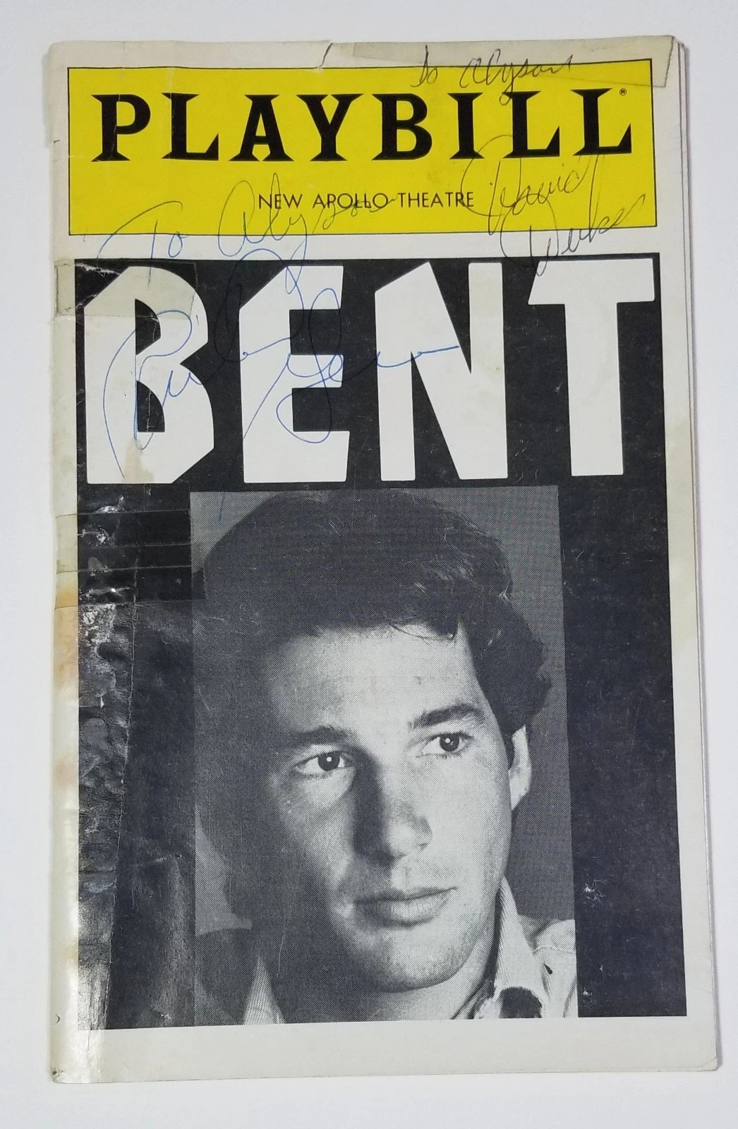 Richard Gere, David Dukes, James Remar + SIGNED Bent Broadway Playbill JSA COA
