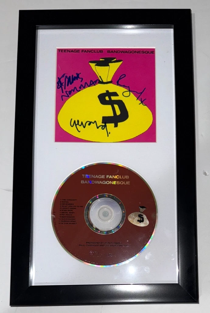 Teenage Fanclub REAL hand SIGNED Bandwagonesque CD Framed Display COA Autograph