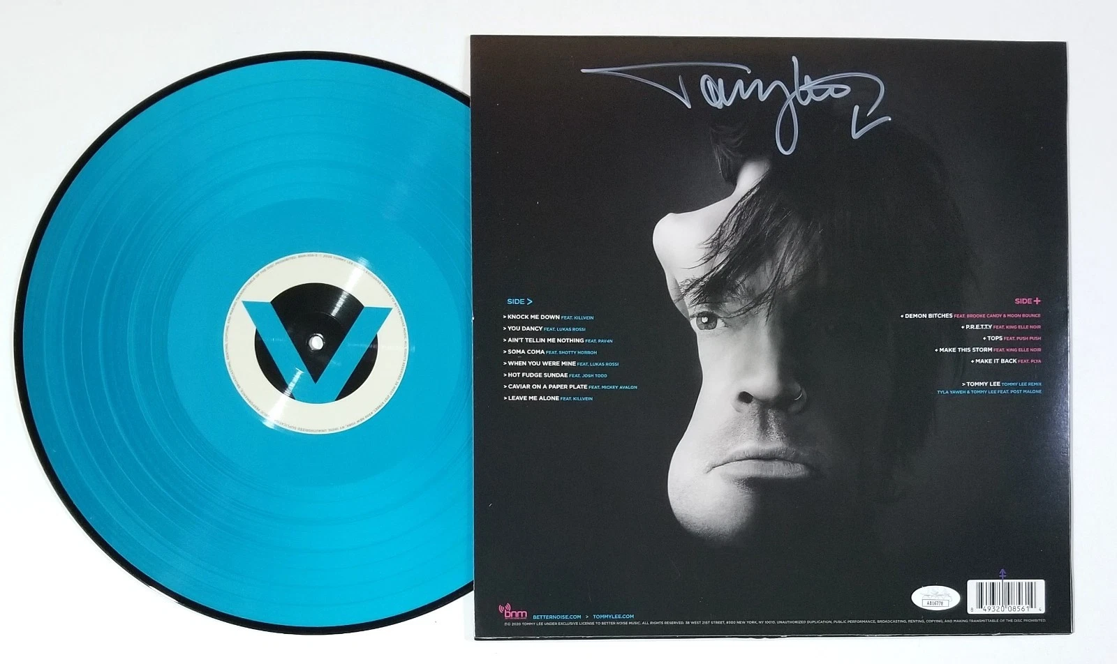 Tommy Lee of Motley Crue REAL SIGNED Andro Vinyl Record #3 JSA COA Autographed