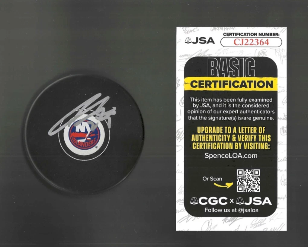 Anders Lee Signed New York Islanders Puck JSA COA