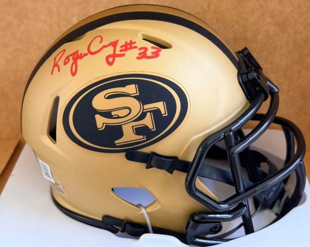 ROGER CRAIG SAN FRANCISCO 49ERS SIGNED AUTOGRAPHED RAVE MINI HELMET BECKETT