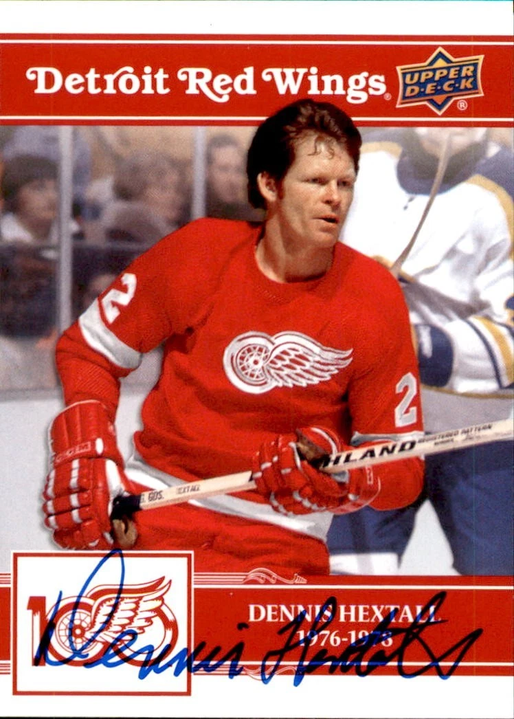 Dennis Hextall Signed 2025/26 Upper Deck Detroit Red Wings Centennial Card #38