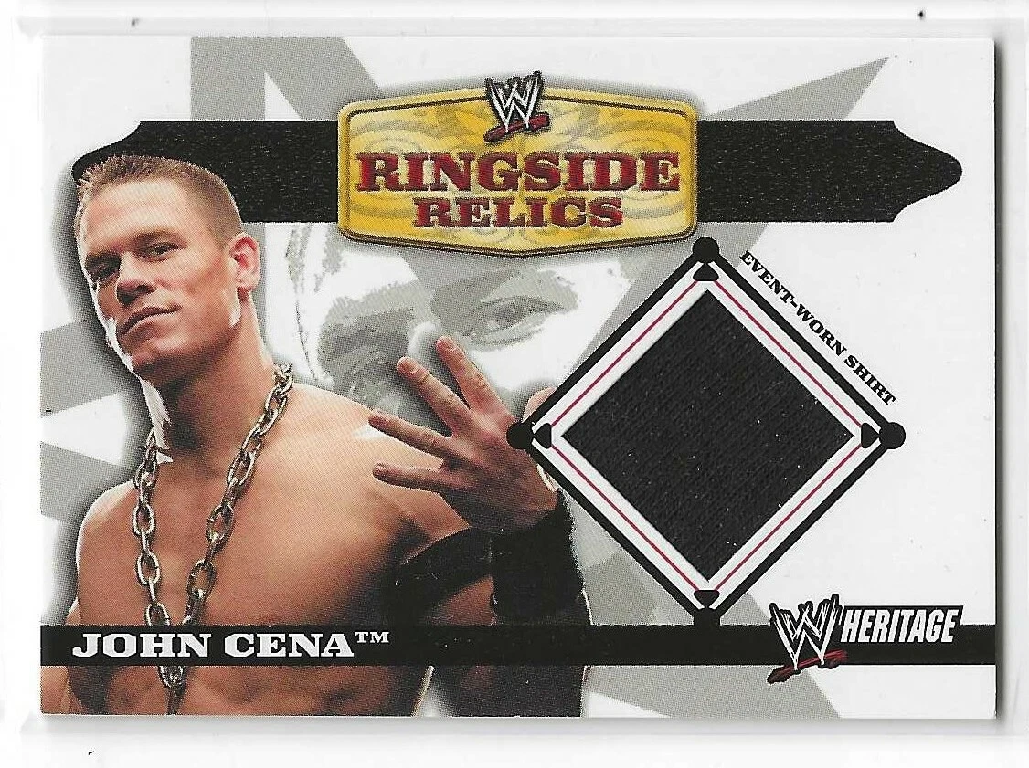 John Cena 2006 Topps WWE Heritage Ringside Relics Event-Worn Shirt Card
