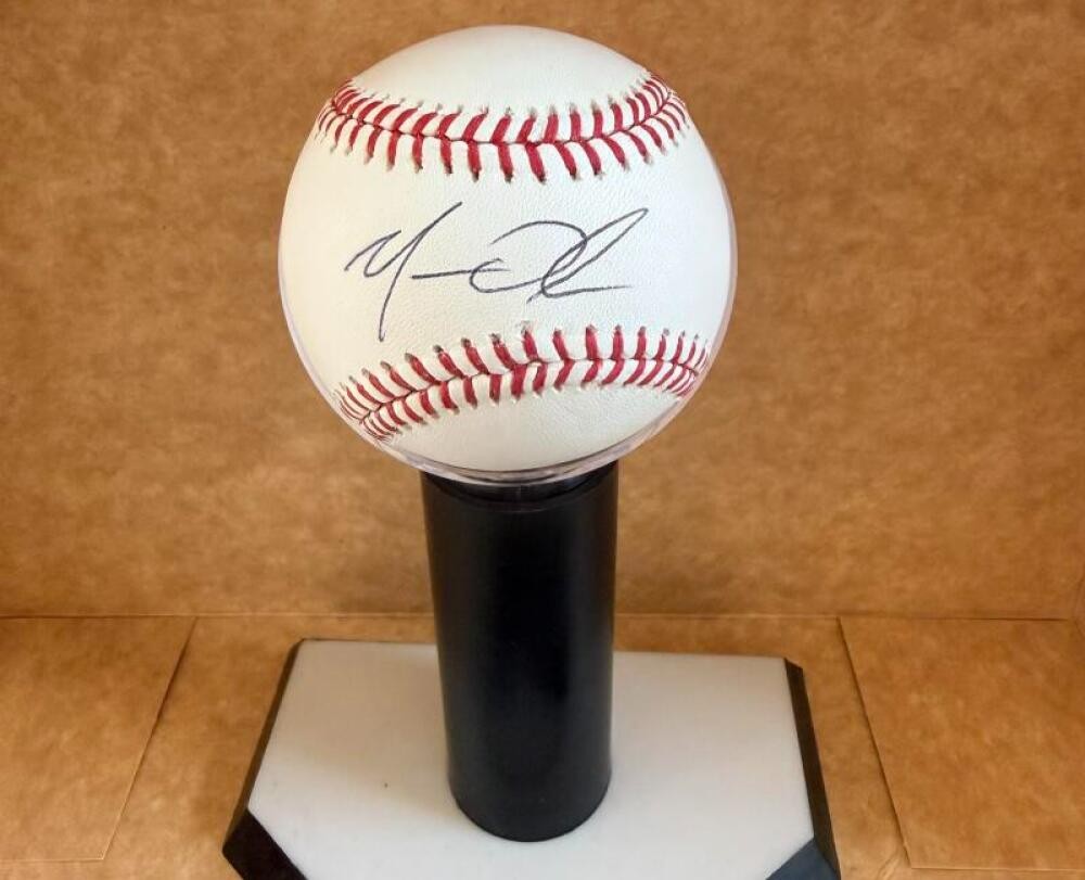 MATT OLSON ATLANTA BRAVES SIGNED AUTOGRAPHED M.L. BASEBALL BECKETT AUTH
