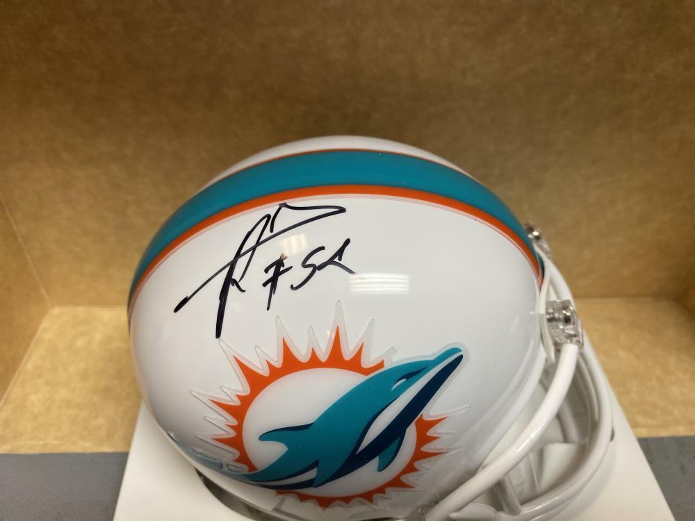 RAEKWON MCMILLAN MIAMI DOLPHINS SIGNED AUTO RIDDELL MINI HELMET