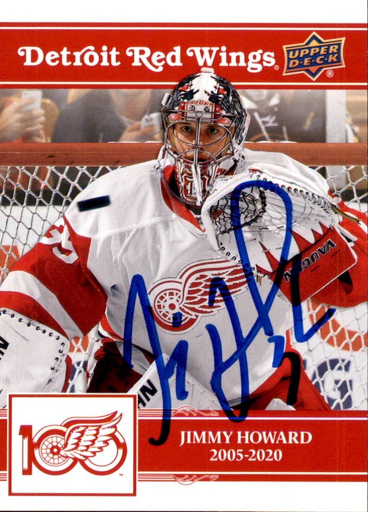 Jimmy Howard Signed 2025/26 Upper Deck Detroit Red Wings Centennial Card #3