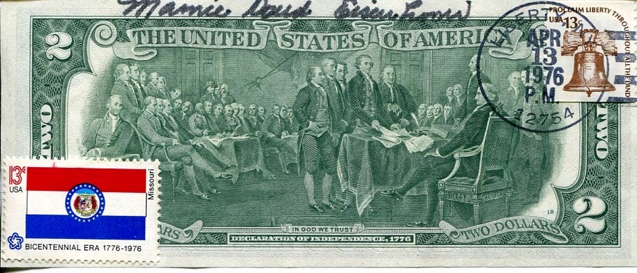 Mamie Eisenhower First Lady Wife President Dwight E Signed Autograph $2 Bill