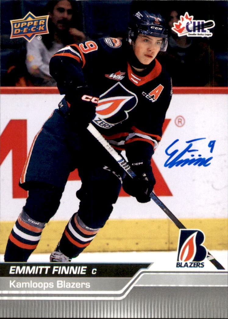 Emmitt Finnie Signed 2023/24 Upper Deck CHL Detroit Red Wings Card #153