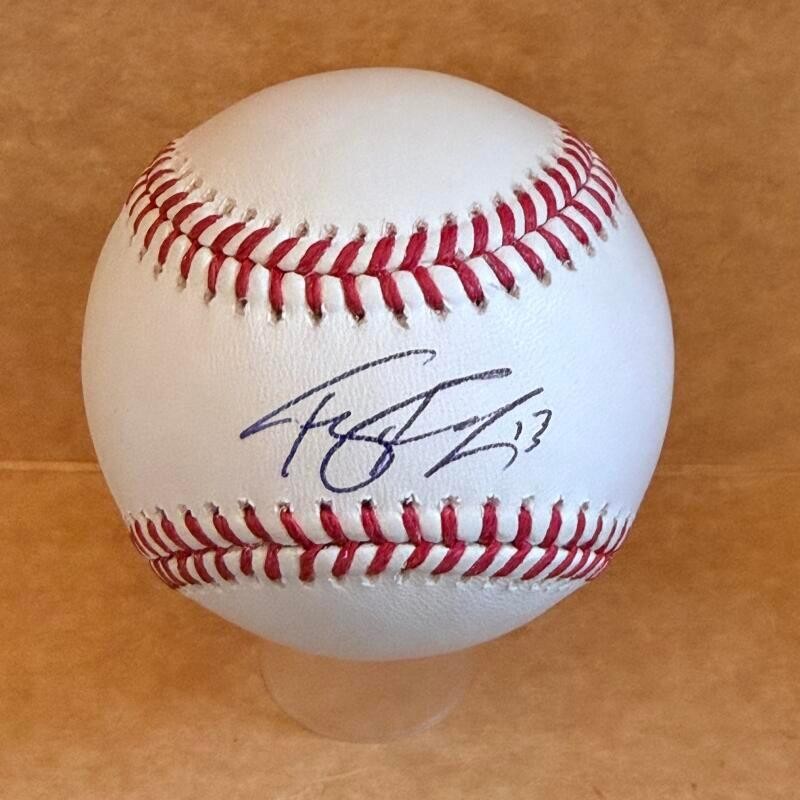 TY FRANCE TWINS/BLUE JAYS SIGNED AUTOGRAPHED M.L. BASEBALL BECKETT AUTH