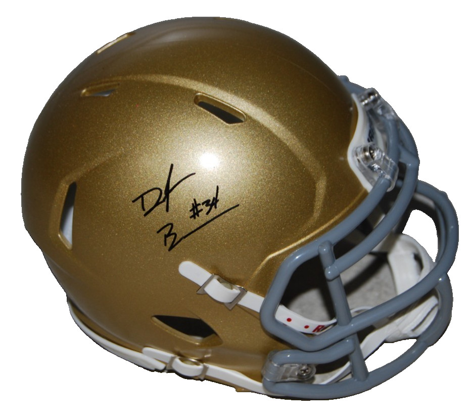 DRAYK BOWEN signed (NOTRE DAME FIGHTING IRISH) mini helmet BECKETT BV13347