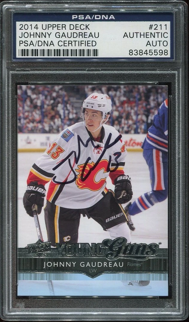 JOHNNY GAUDREAU signed autographed 2014 UD YOUNG GUNS ROOKIE CARD RC YG PSA/DNA