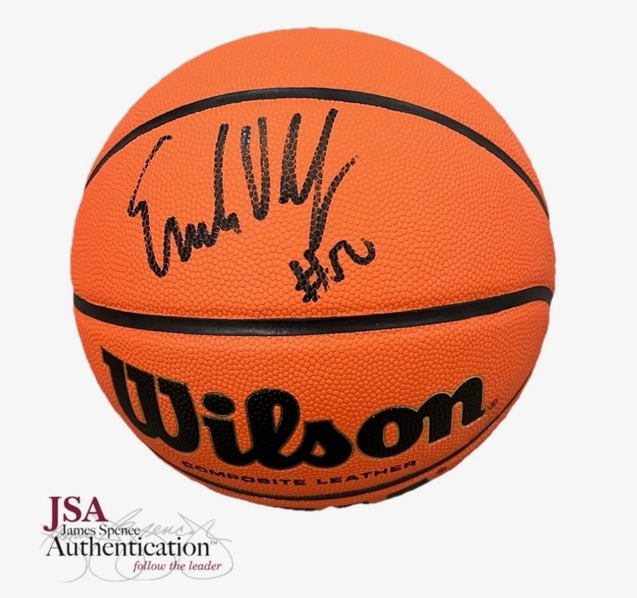 EMEKA OKAFOR signed (CHARLOTTE BOBCATS) Official size basketball JSA CE92048