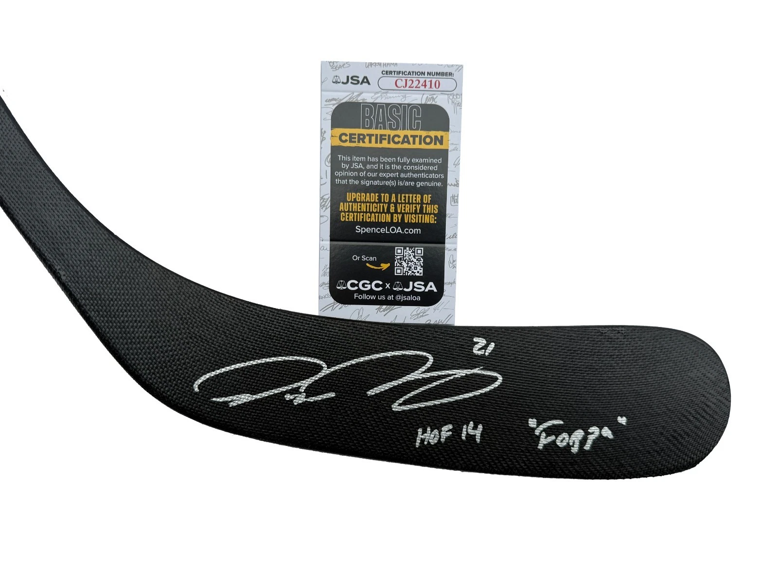 Peter Forsberg Signed Inscribed 