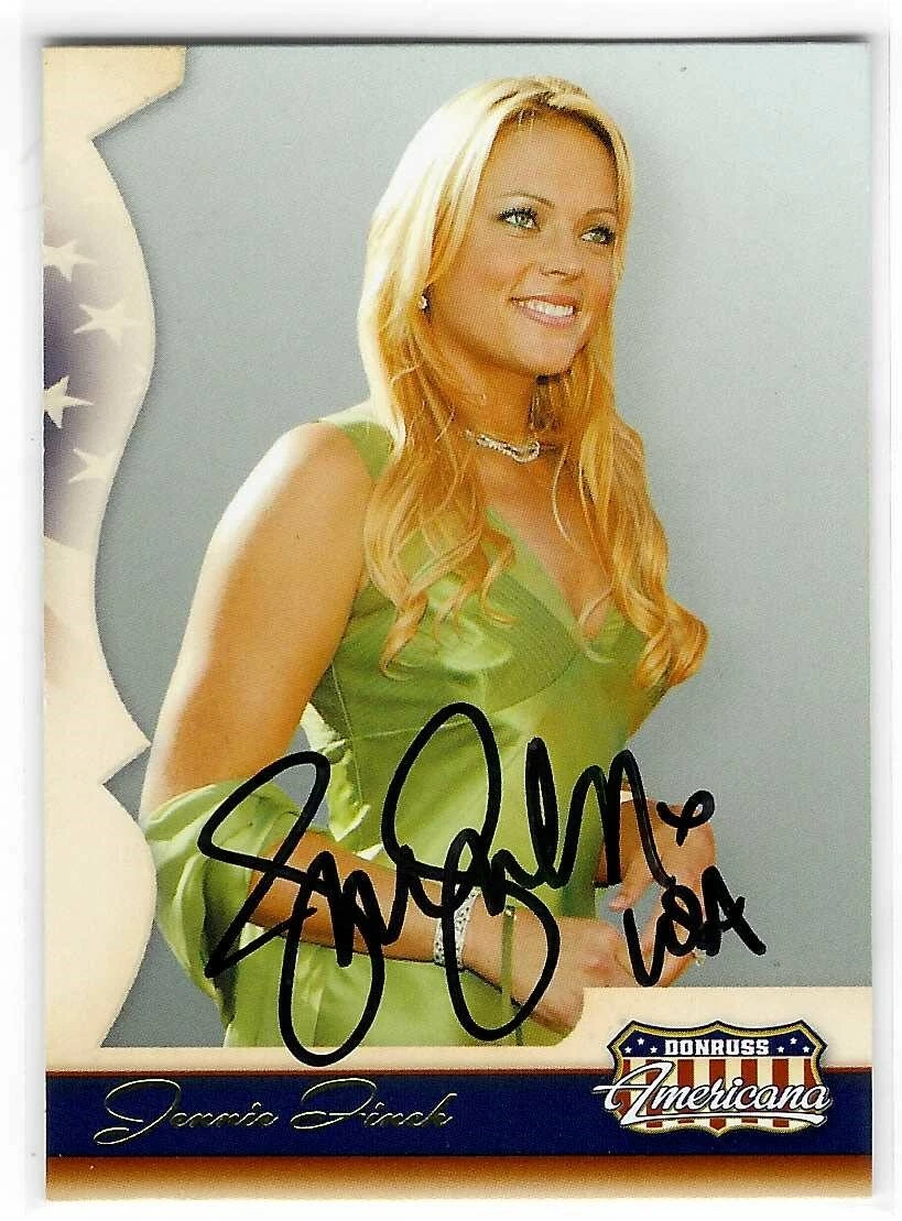 Jennie Finch Signed 2007 Donruss Americana Softball Card #53