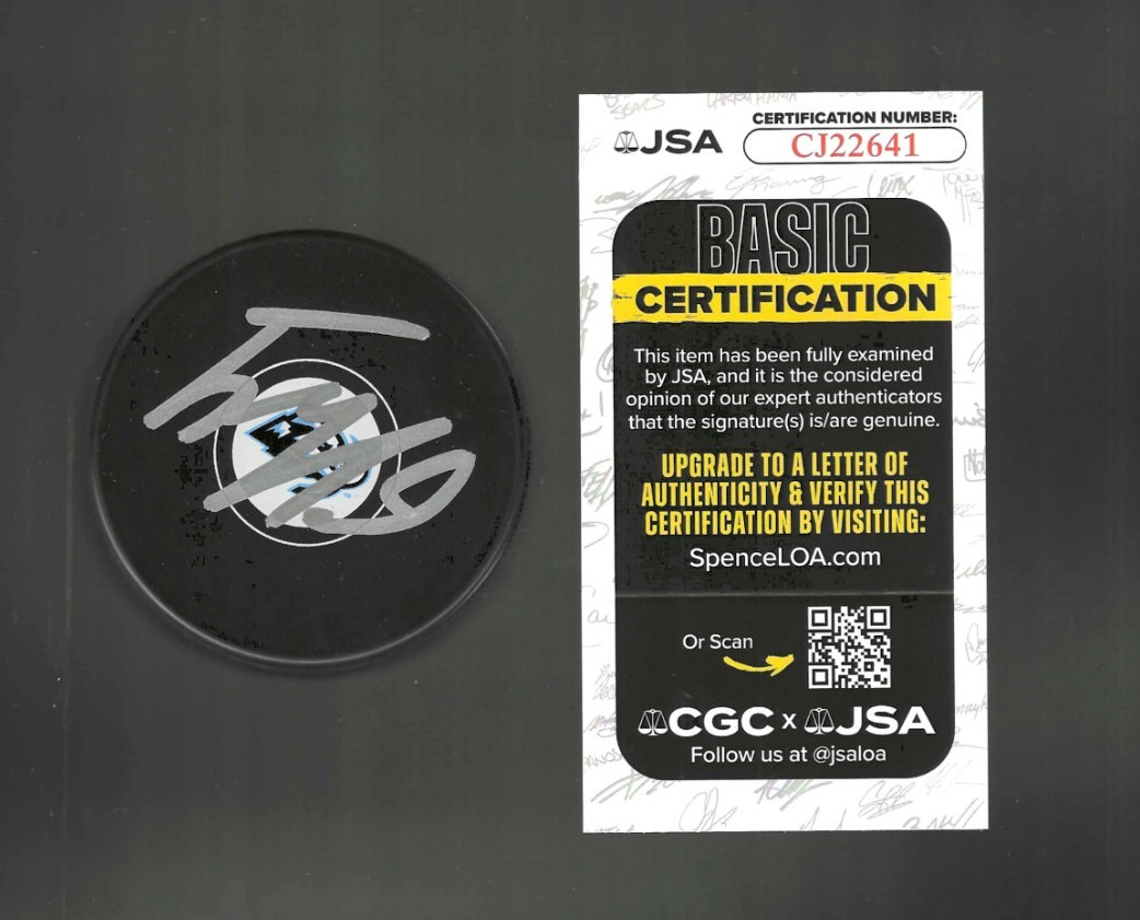 Daniil But Signed Utah Mammoth Puck JSA COA