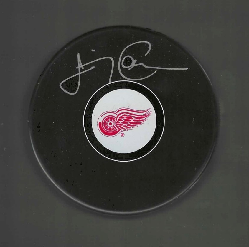 Jimmy Carson Signed Detroit Red Wings Puck