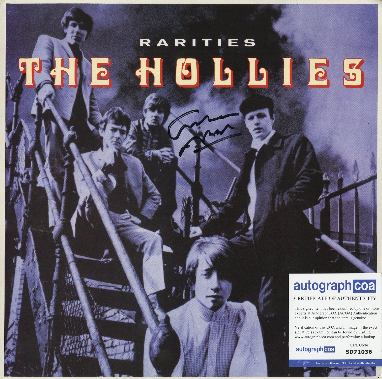 The Hollies Rarities Vinyl Record SIGNED Graham Nash, CSNY ACOA