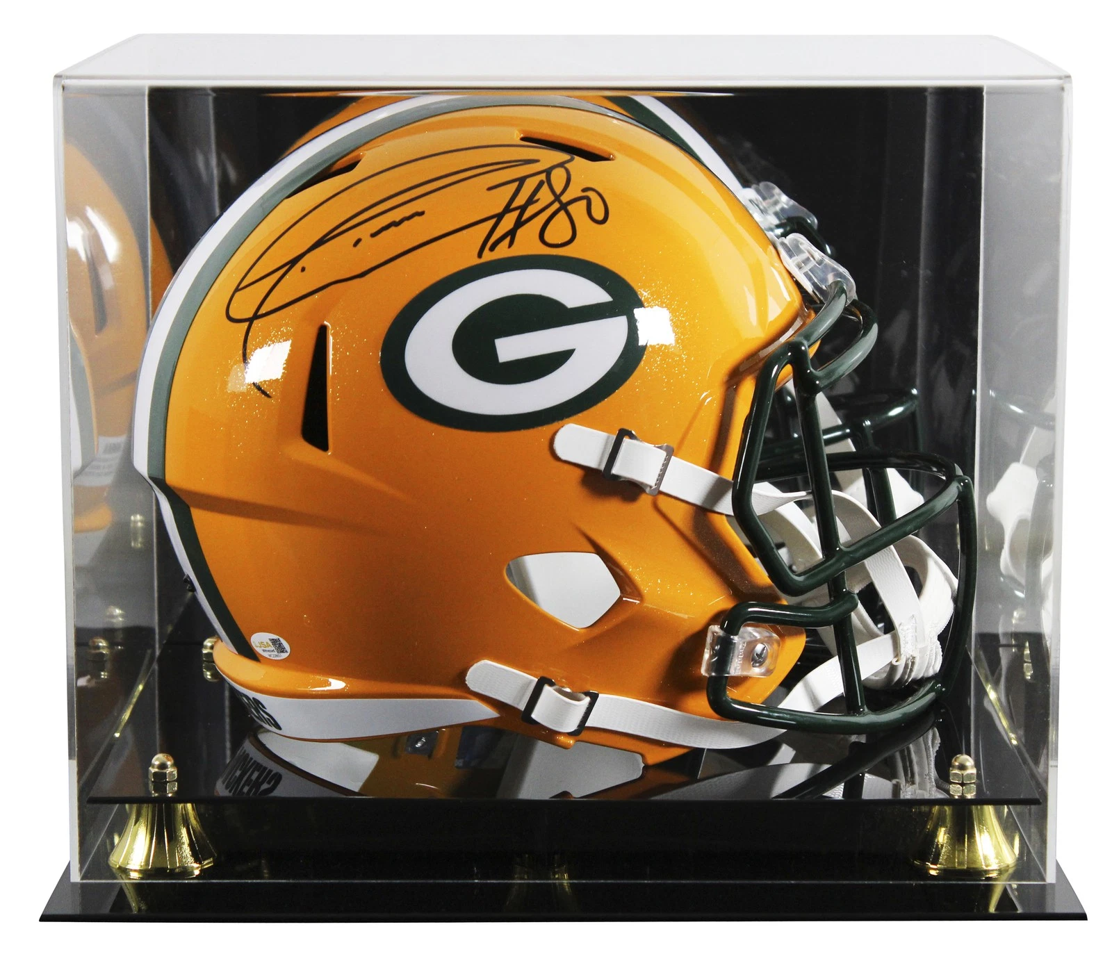Packers Donald Driver Signed Full Size Speed Rep Helmet W/ Case JSA Witness