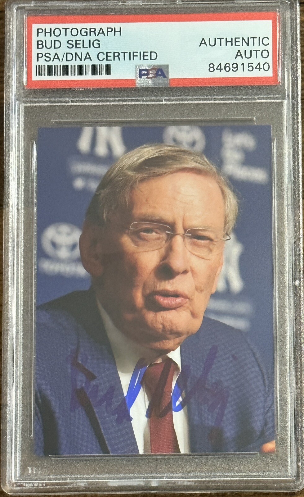 BUD SELIG MLB SIGNED PHOTOGRAPH PSA DNA CERTIFIED AUTOGRAPH PICTURE HOF BREWERS