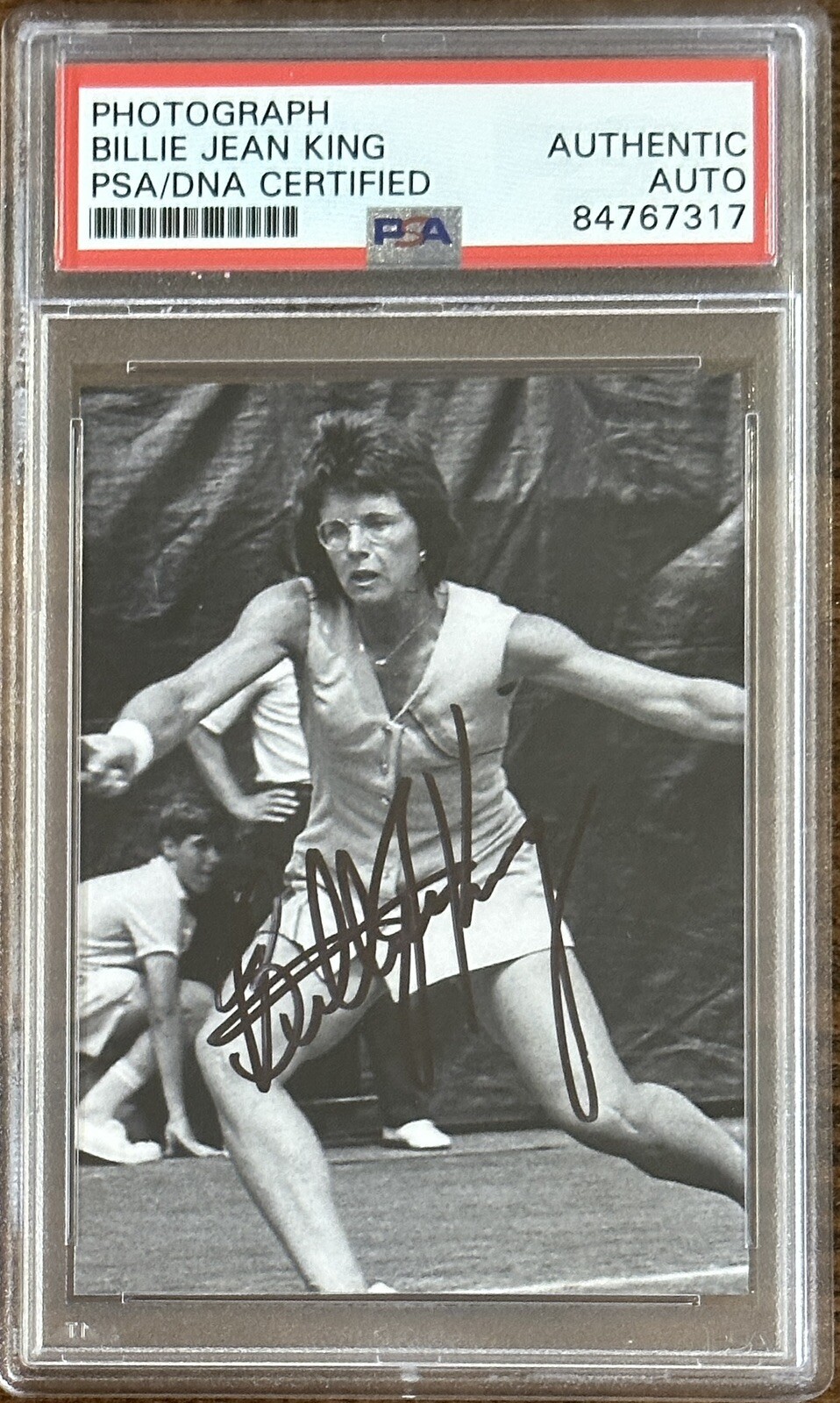 BILLIE JEAN KING SIGNED PHOTOGRAPH PSA DNA CERTIFIED AUTOGRAPH WIMBLEDON