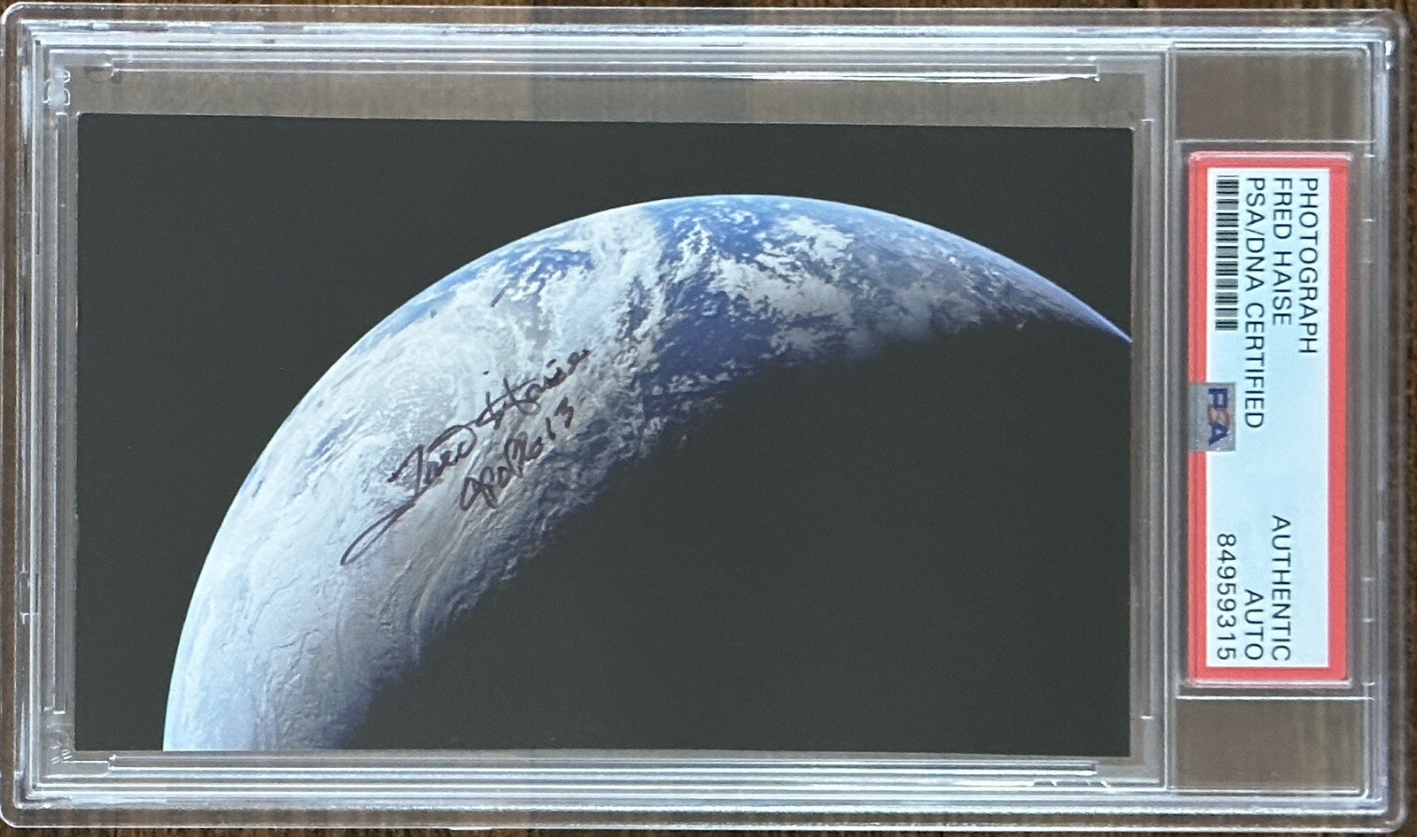FRED HAISE APOLLO 13 ASTRONAUT SIGNED PHOTOGRAPH PSA DNA COA AUTOGRAPHED NASA