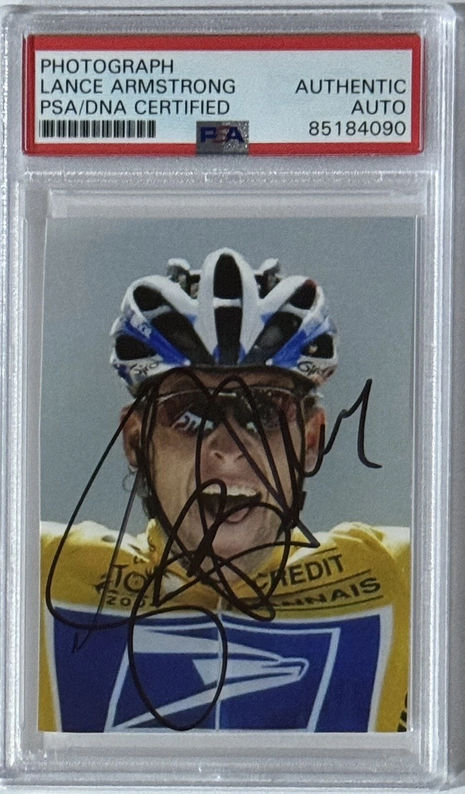 LANCE ARMSTRONG SIGNED PHOTOGRAPH PICTURE TOUR DE FRANCE AUTOGRAPH PSA DNA COA