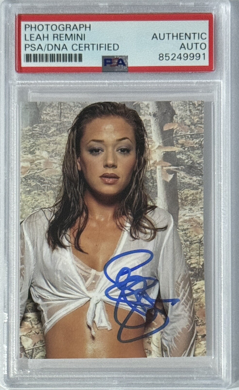 LEAH REMINI SIGNED PICTURE PHOTOGRAPH PSA DNA AUTOGRAPH THE KING OF QUEENS SEXY