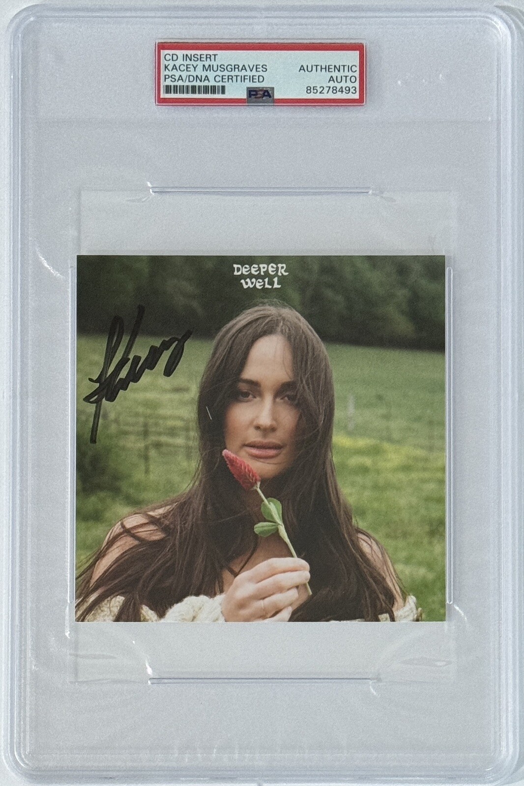 KACEY MUSGRAVES SIGNED DEEPER WELL COVER CARD PHOTOGRAPH PSA DNA COA AUTOGRAPH