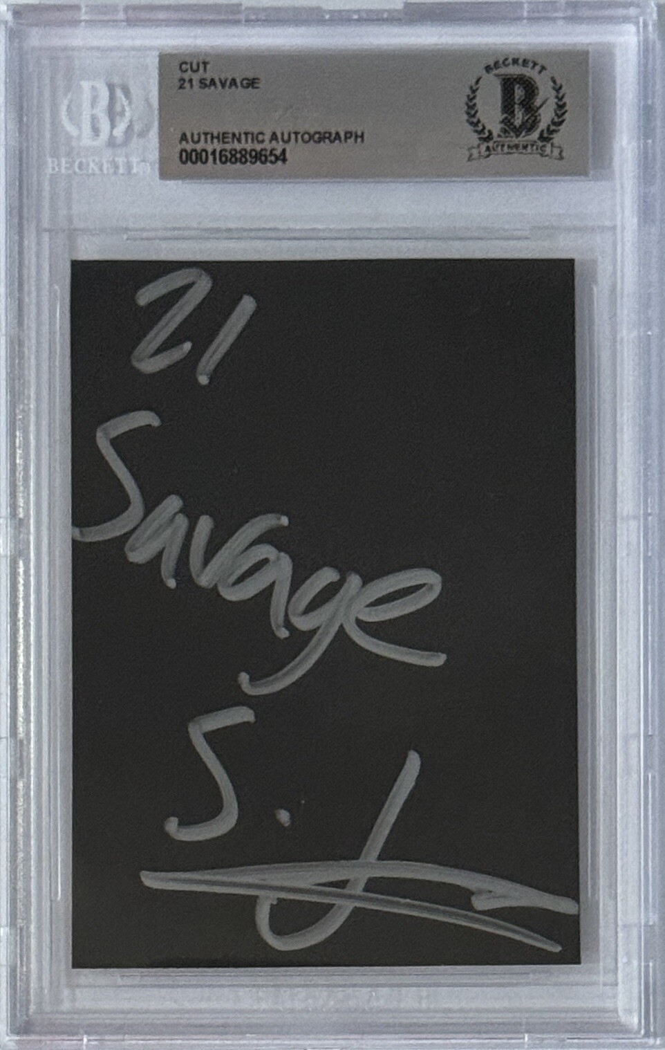 SIGNED 21 Savage Autographed Cut Signature Picture Photograph Beckett BAS COA
