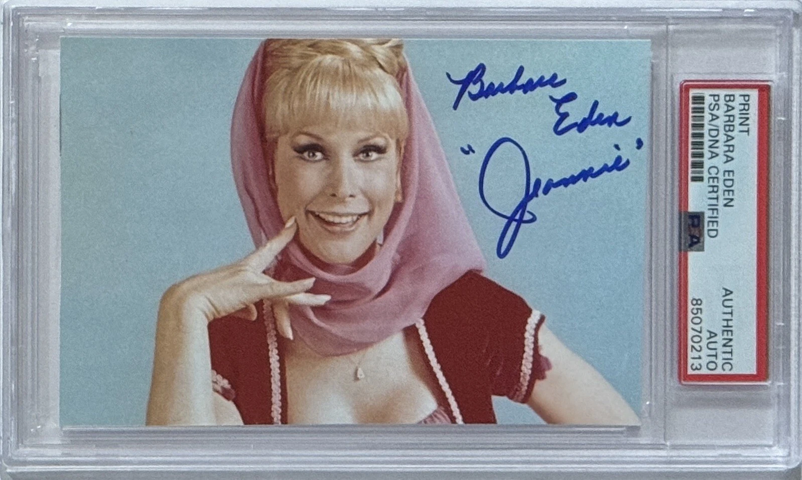 Barbara Eden SIGNED I Dream Of Jeannie TV Show Photograph PSA DNA COA Certified