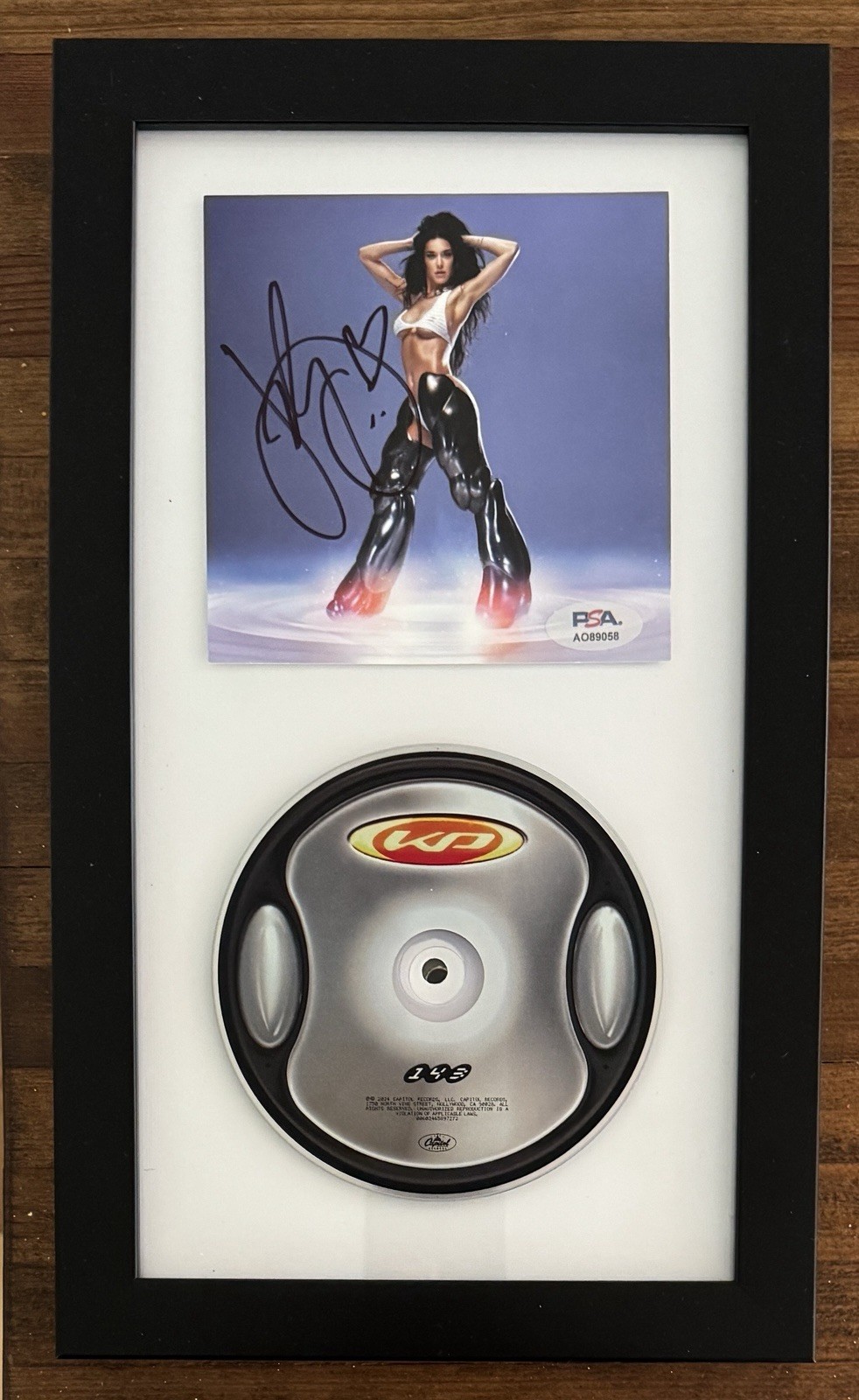 FRAMED Katy Perry SIGNED 143 Album Cover Art Card Photograph & CD PSA DNA COA