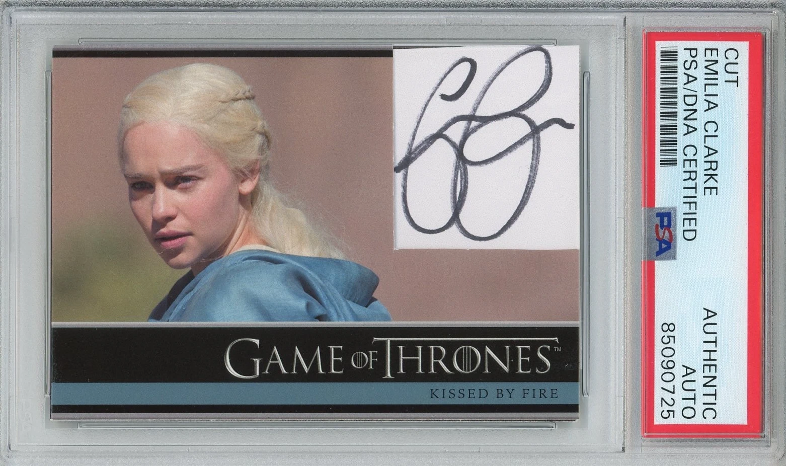 2014 RITTENHOUSE GAME OF THRONES EMILIA CLARKE CARD AUTO CUT PSA DNA COA SIGNED