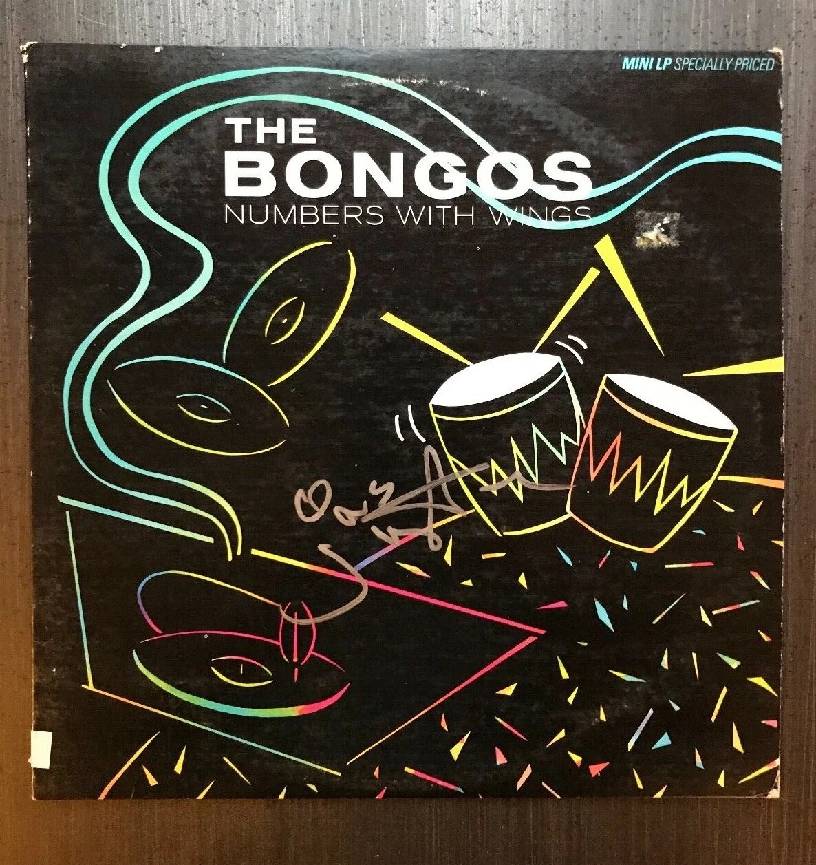 * JAMES MASTRO * signed vinyl album * THE BONGOS * NUMBERS WITH WINGS * 1
