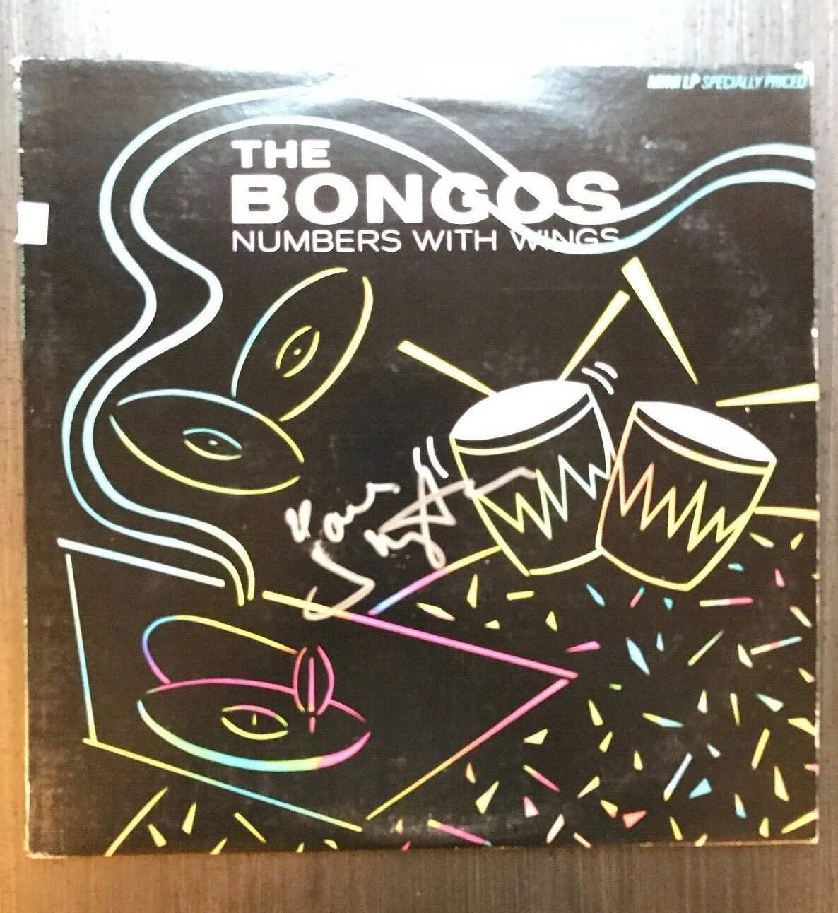 * JAMES MASTRO * signed vinyl album * THE BONGOS * NUMBERS WITH WINGS * 3