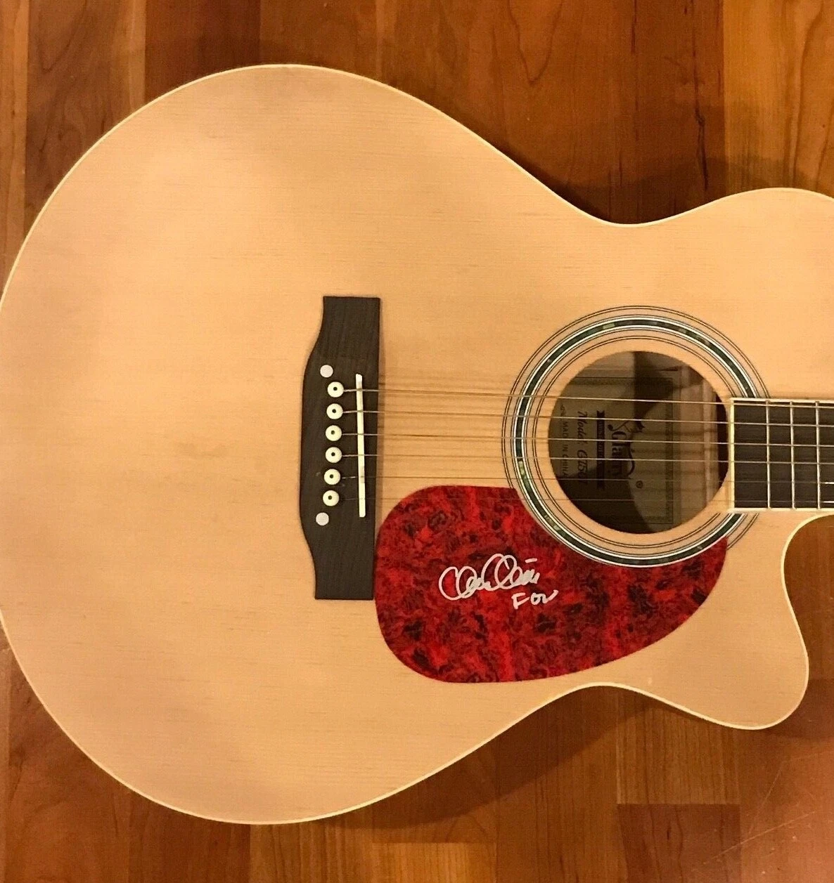 * CHRIS COLLINGWOOD * signed acoustic guitar *FOUNTAINS OF WAYNE* STACY