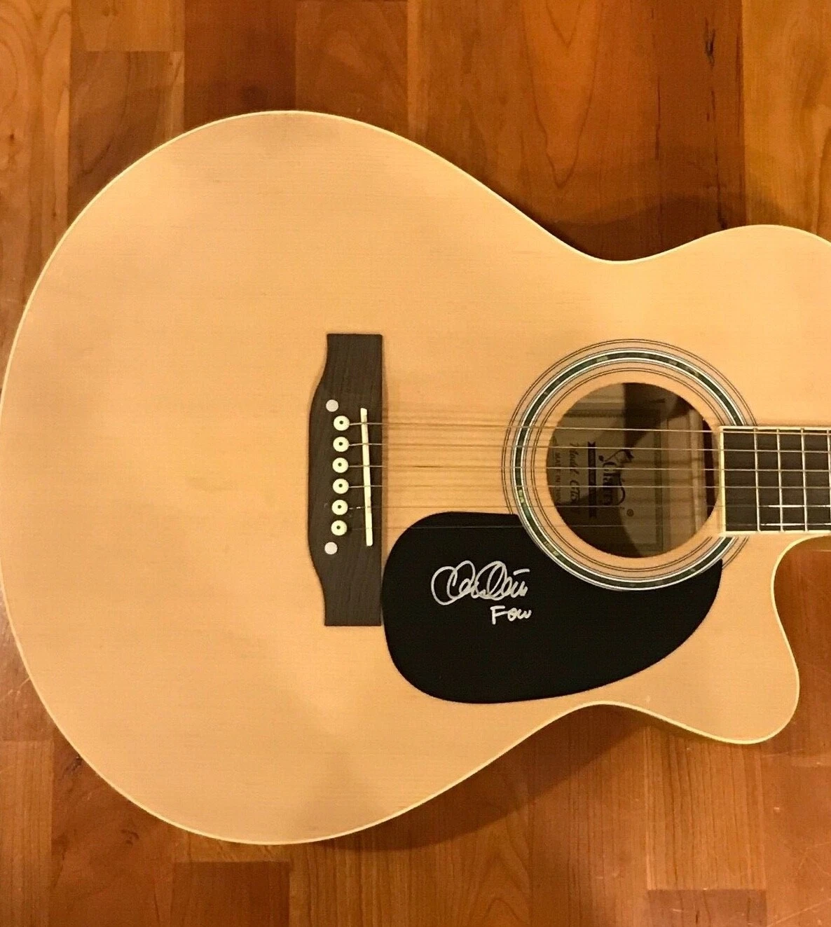 * CHRIS COLLINGWOOD * signed acoustic guitar *FOUNTAINS OF WAYNE* STACY