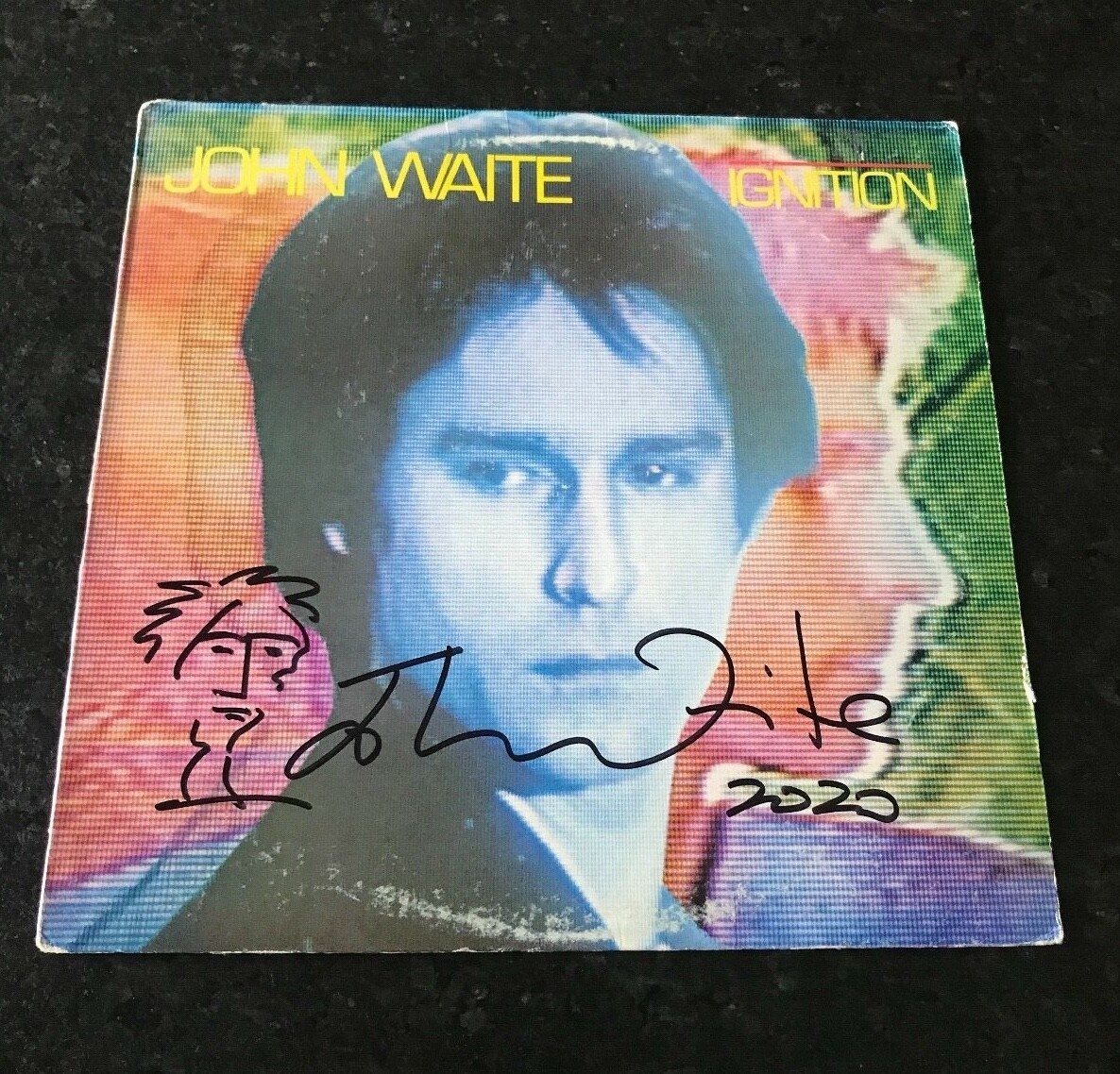 * JOHN WAITE * signed vinyl album * IGNITION * W/ SKETCH * COA * 2