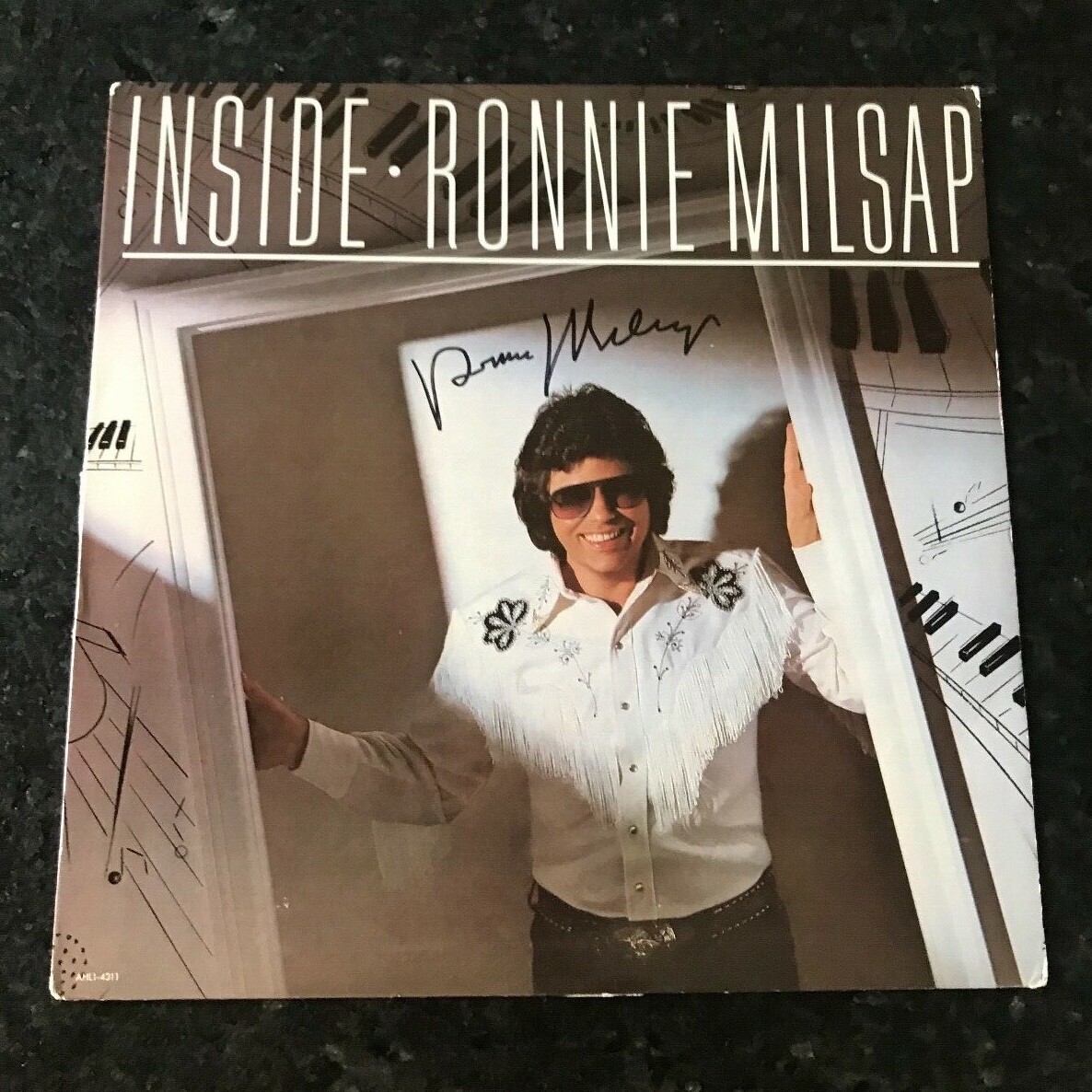 * RONNIE MILSAP * signed vinyl album * INSIDE * COA * 1