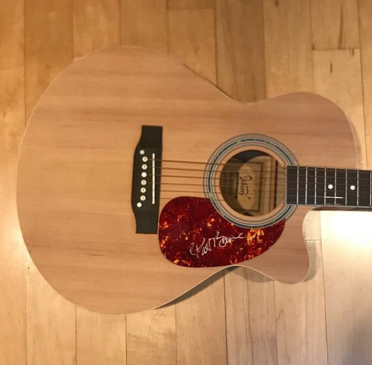 * PAT BOONE * signed acoustic guitar * LOVE LETTERS IN THE SAND * COA * 1