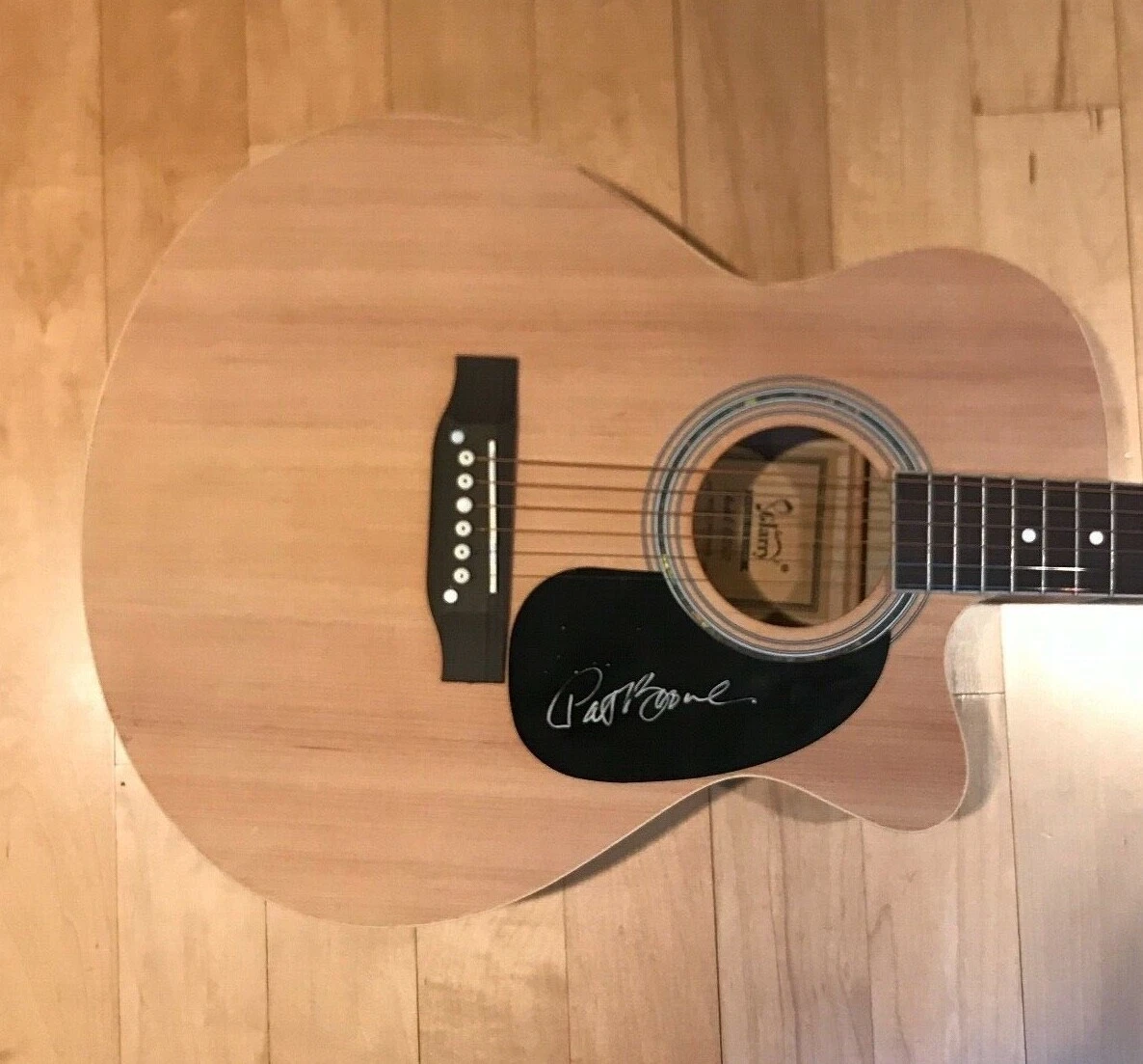 * PAT BOONE * signed acoustic guitar * LOVE LETTERS IN THE SAND * COA * 2